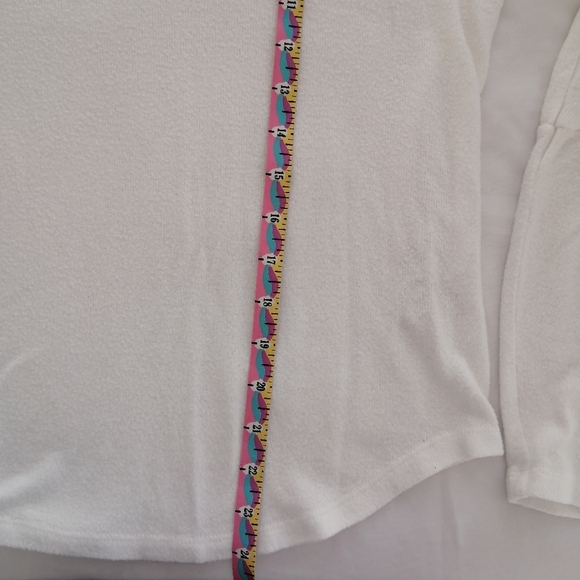 By Anthropologie Puff Sleeve Turtleneck Long Sleeve Sweater in Ivory Small - Picture 15 of 16